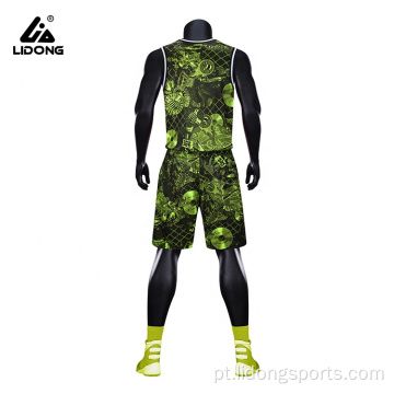 Design de uniforme de basquete de sublimação para equipe